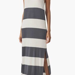 Splendid Black and White Striped Maxi Dress